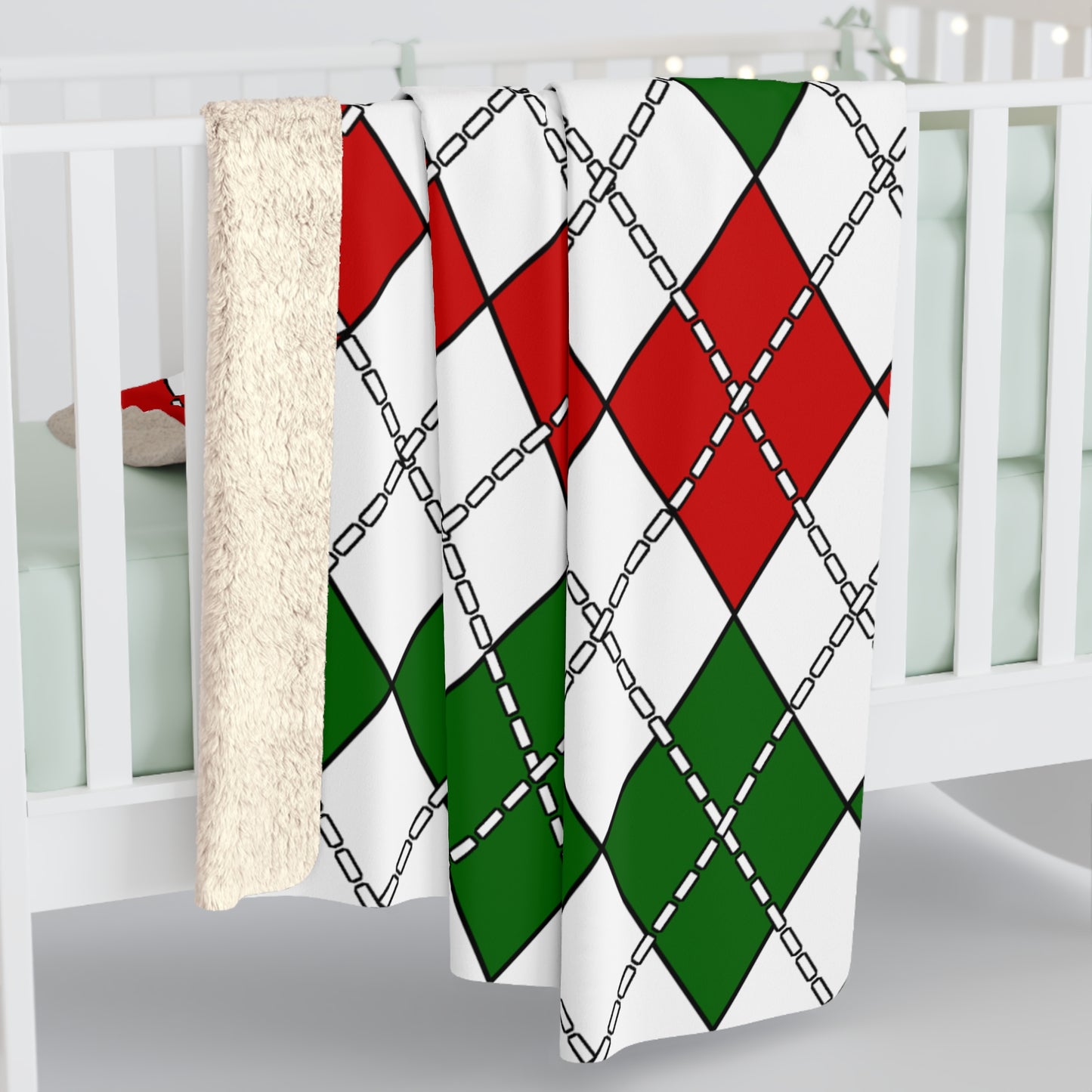 Tajikistan Retro Argyle Blanket Throw