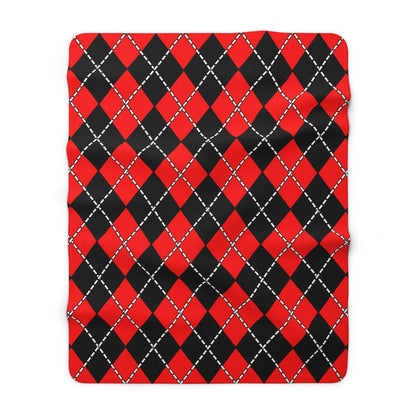 Albania Retro Argyle Blanket Throw