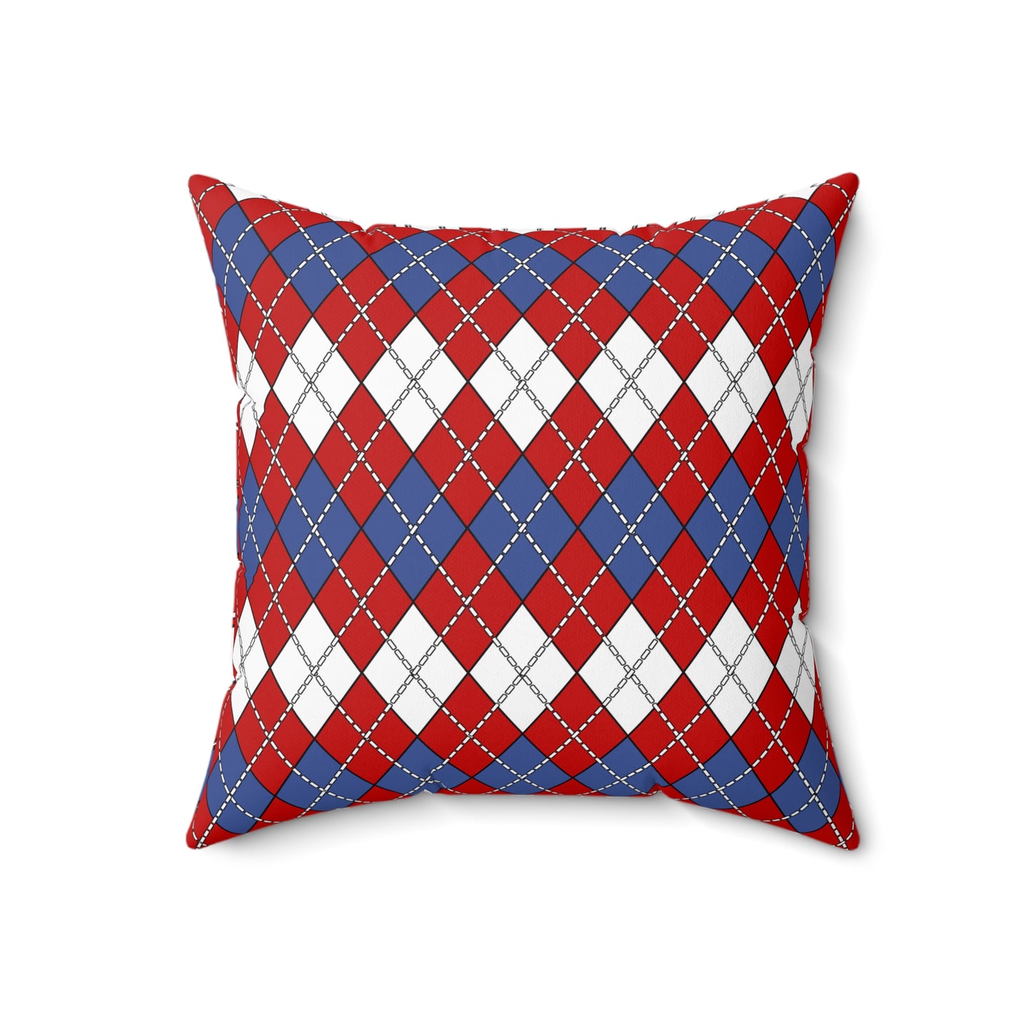 Democratic Peoples Republic Of Korea Retro Argyle Cushion Pillow