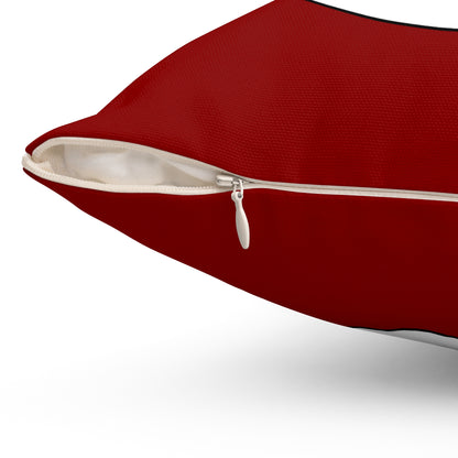 Dark Red, White Retro Target Cushion Pillow