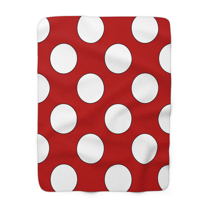 Isle Of Man Retro Polka Dots Blanket Throw