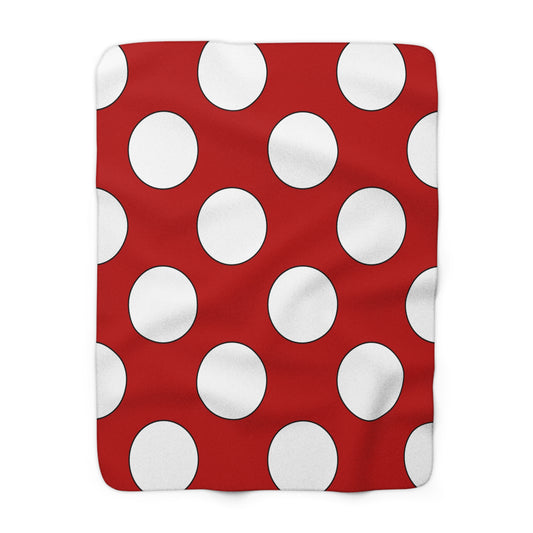 Isle Of Man Retro Polka Dots Blanket Throw