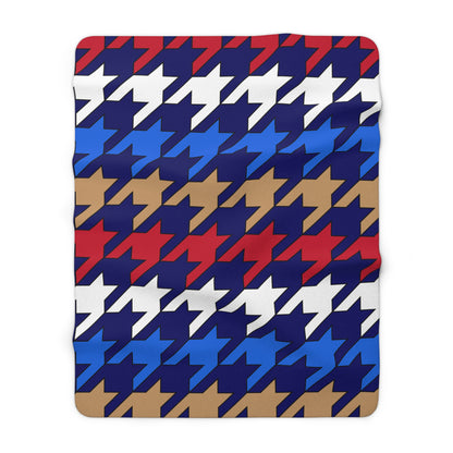 Tristan Da Cunha Retro Houndstooth Blanket Throw