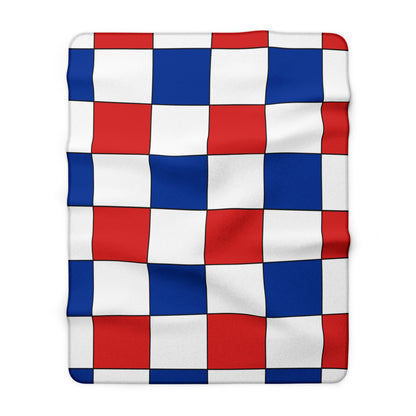 Faroe Islands Retro Check Blanket Throw