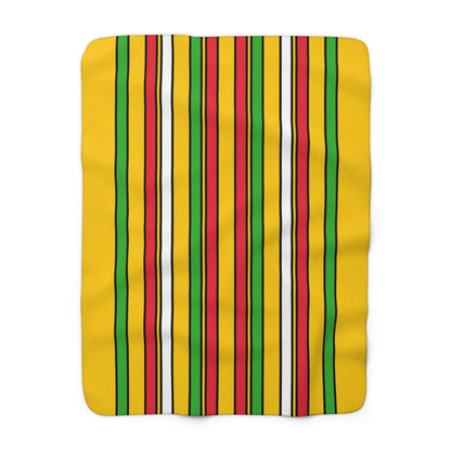 Myanmar Retro Stripes Blanket Throw
