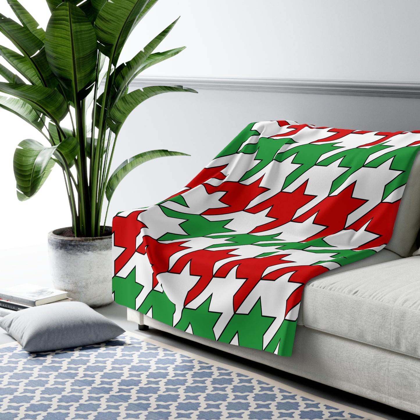 Iran Retro Houndstooth Blanket Throw