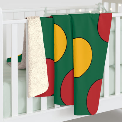 Lithuania Retro Polka Dots Blanket Throw