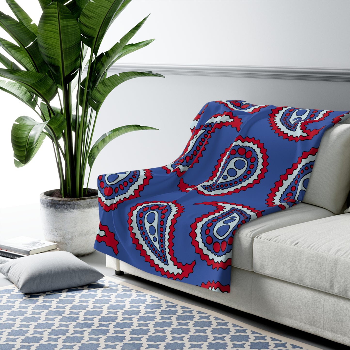 Guam Retro Paisley Blanket Throw