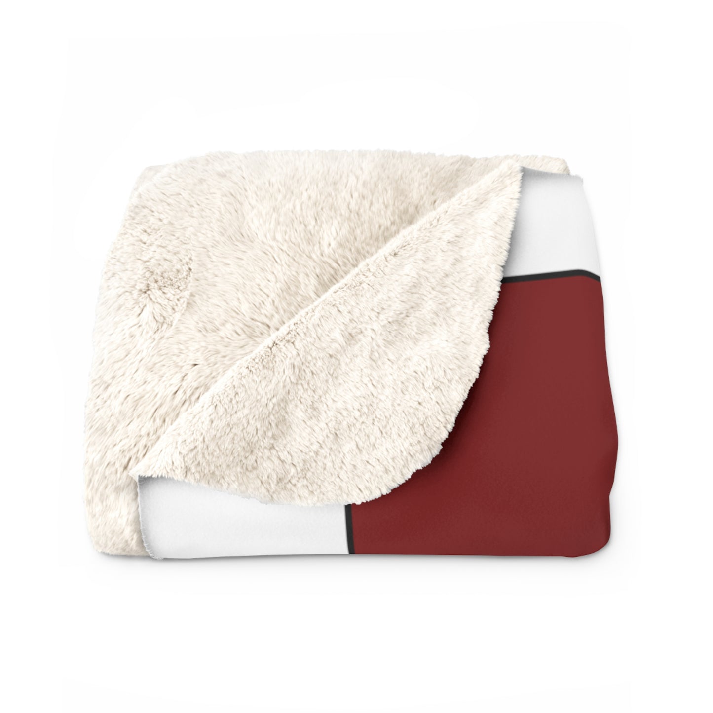 Maroon, White Retro Check Blanket Throw