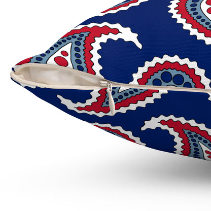 Falkland Islands Retro Paisley Cushion Pillow