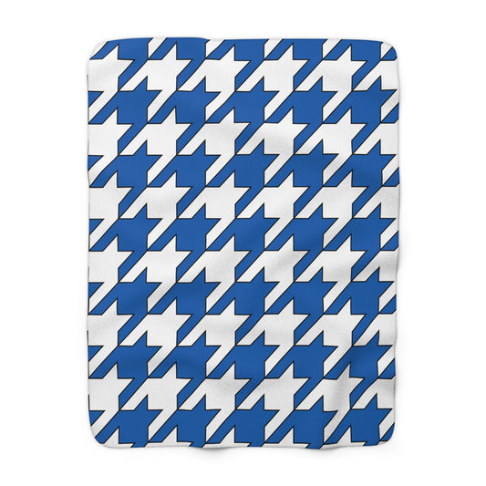 Greece Retro Houndstooth Blanket Throw