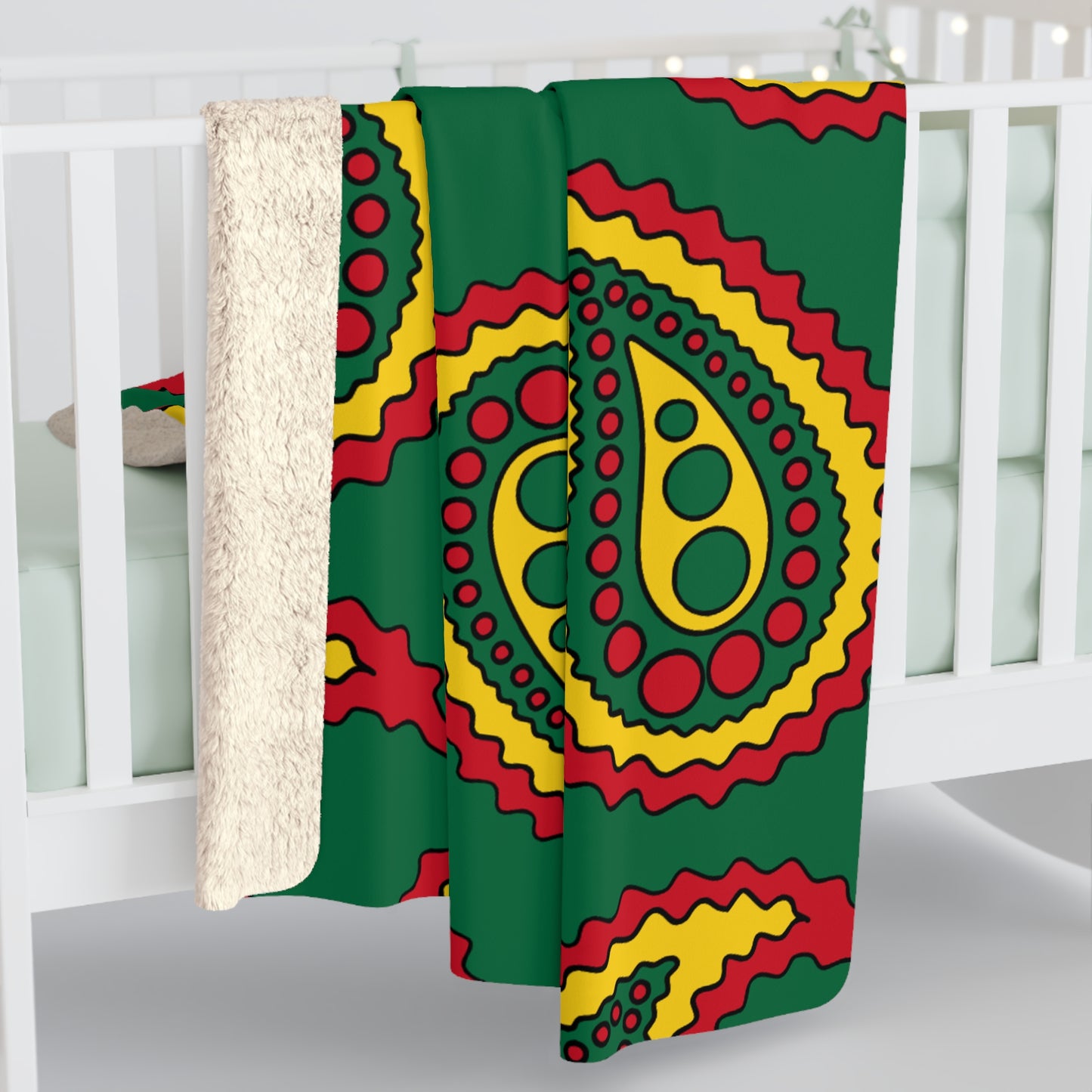 Ghana Retro Paisley Blanket Throw