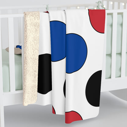 Republic Of Korea Retro Polka Dots Blanket Throw