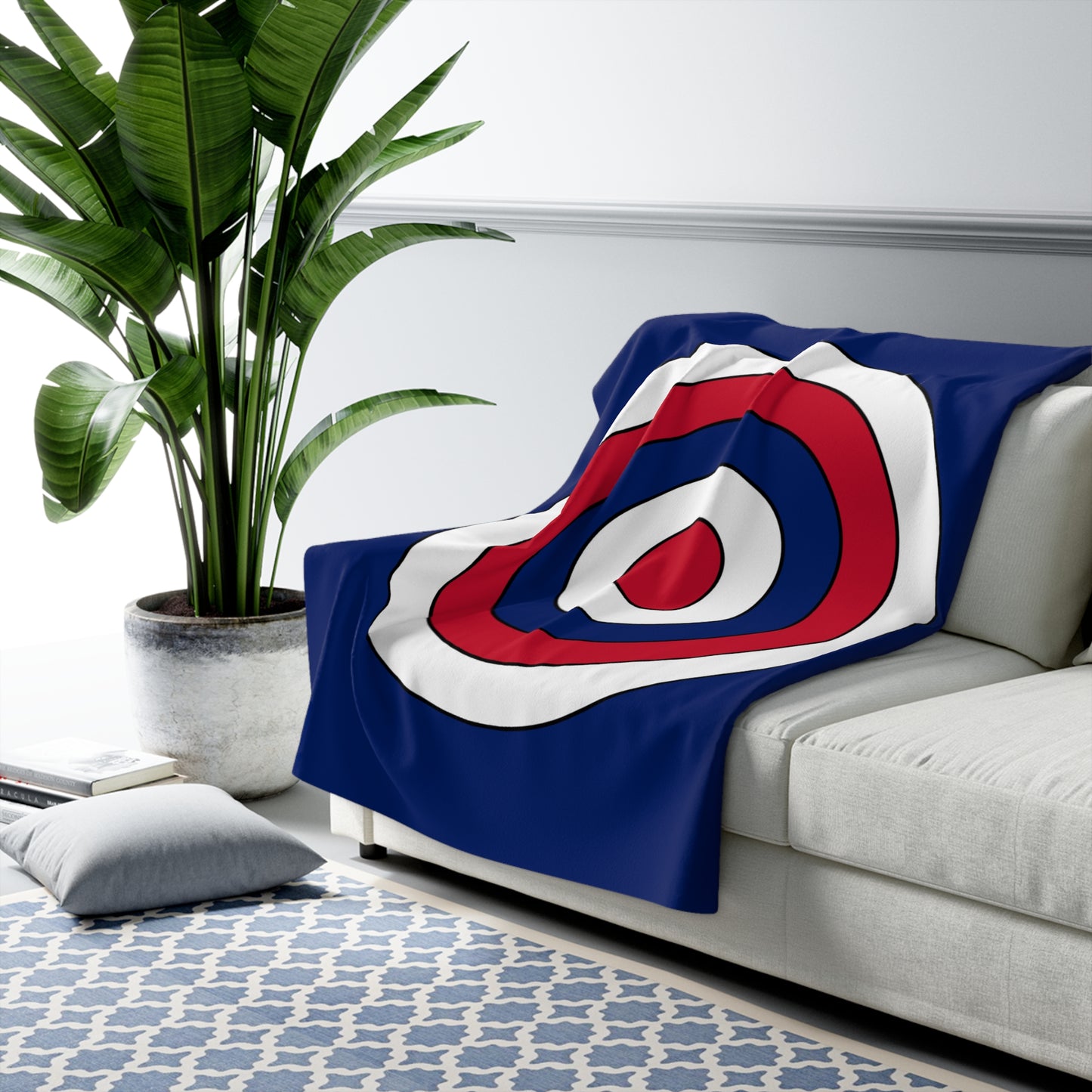 Anguilla Retro Target Blanket Throw
