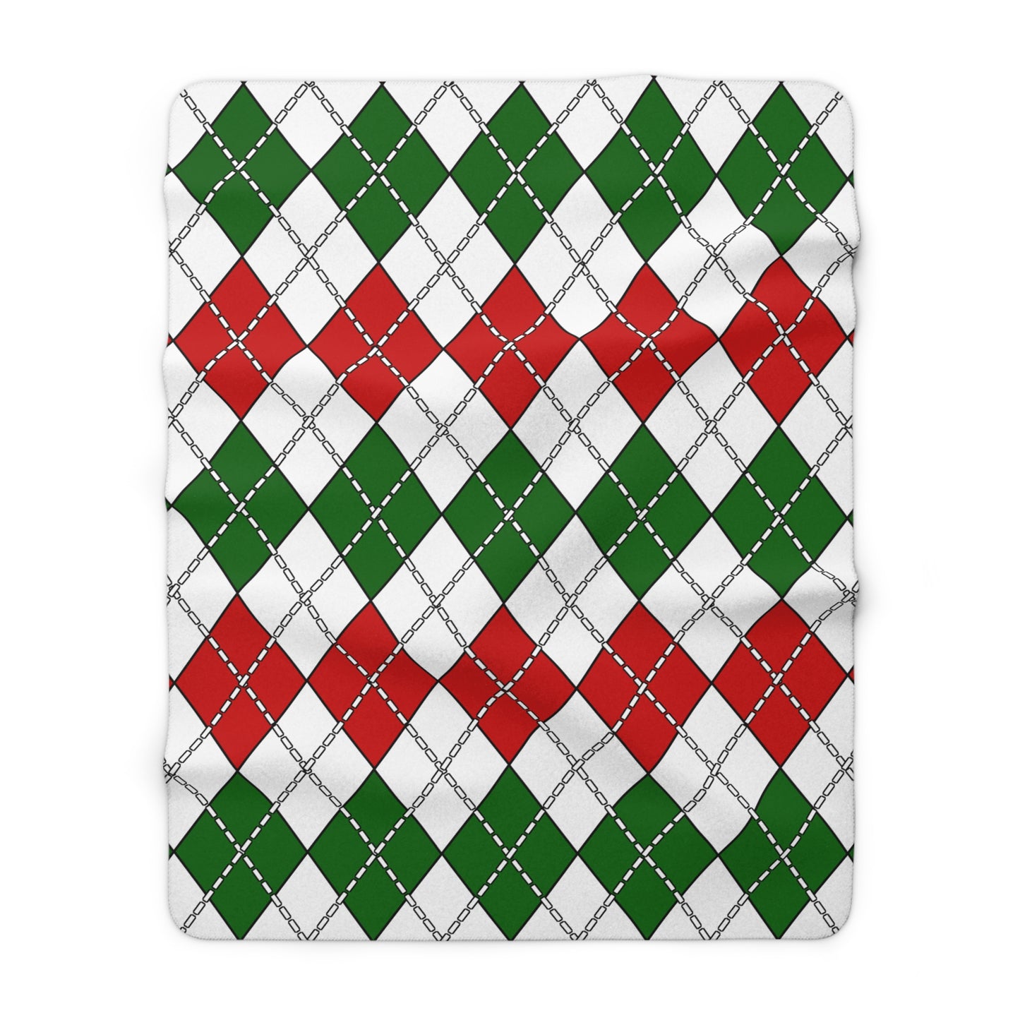 Tajikistan Retro Argyle Blanket Throw