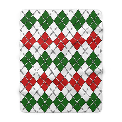 Tajikistan Retro Argyle Blanket Throw