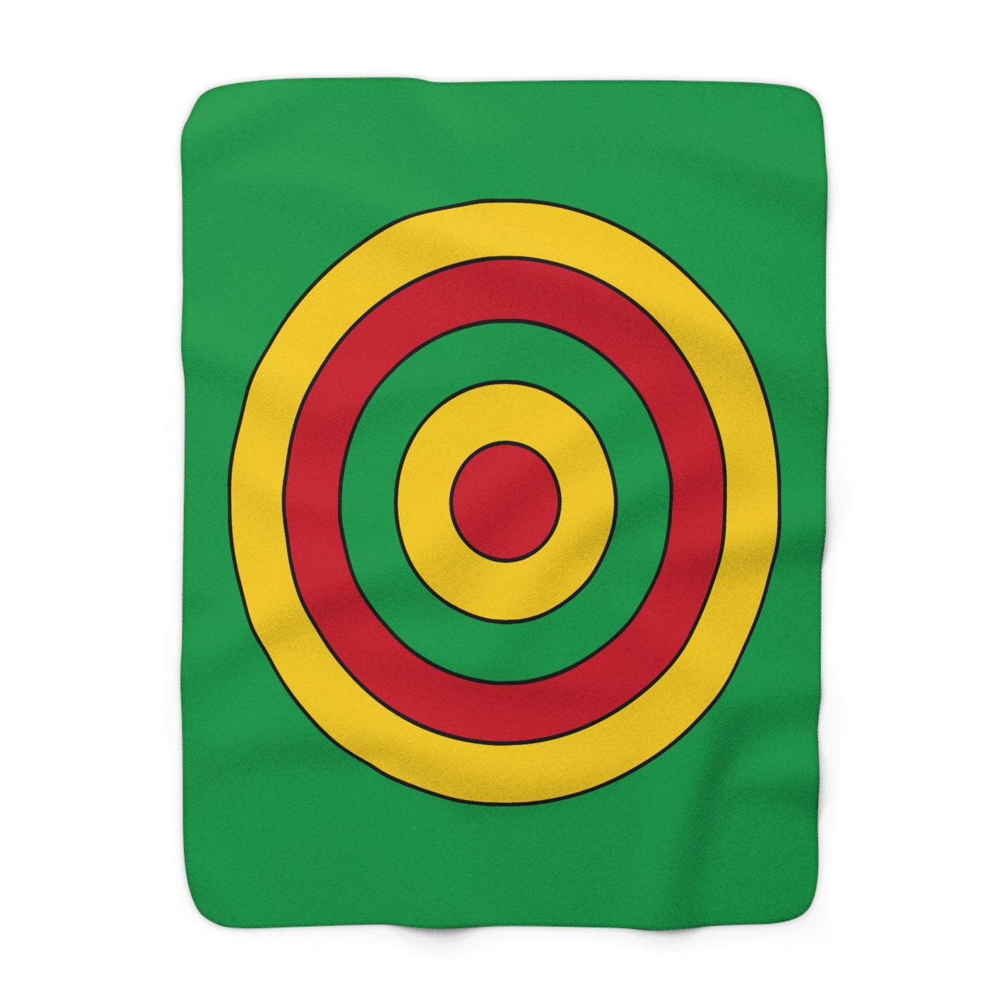Guinea Bissau Retro Target Blanket Throw