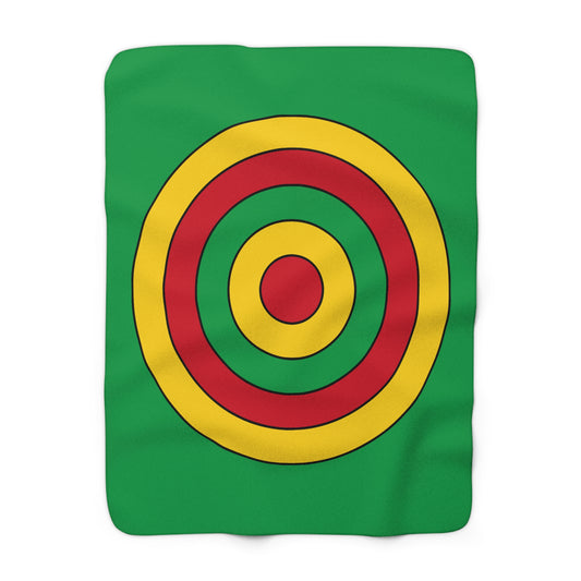 Guinea Bissau Retro Target Blanket Throw