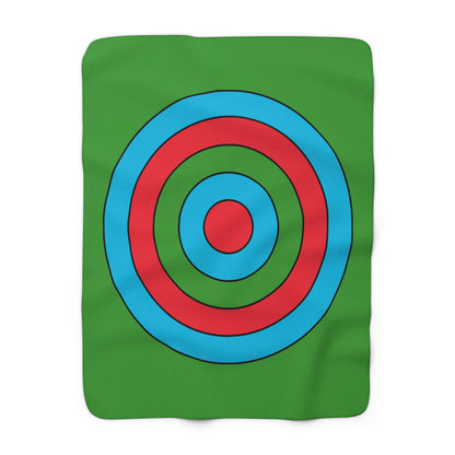 Azerbaijan Retro Target Blanket Throw