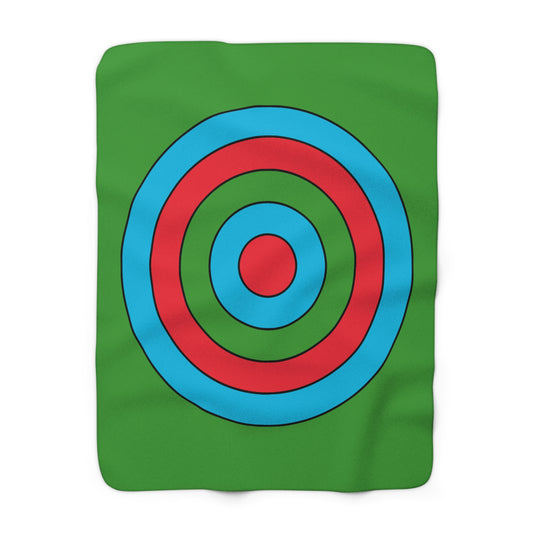 Azerbaijan Retro Target Blanket Throw