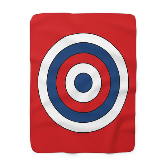 Czechia Retro Target Blanket Throw
