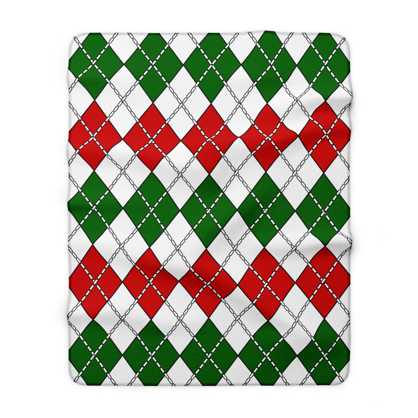 Tajikistan Retro Argyle Blanket Throw
