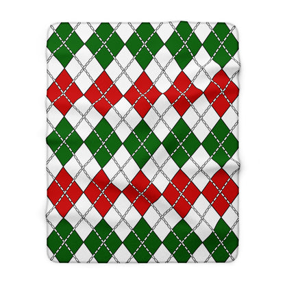 Tajikistan Retro Argyle Blanket Throw