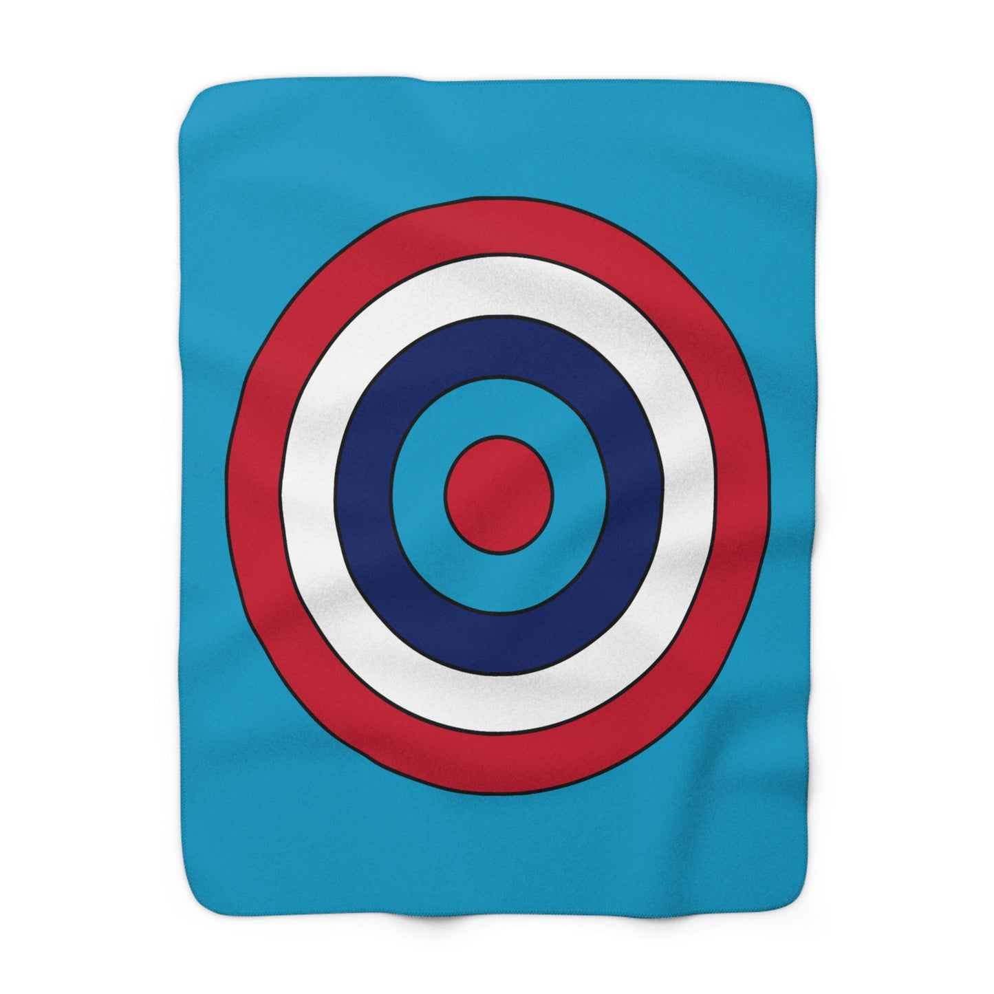 Tuvalu Retro Target Blanket Throw