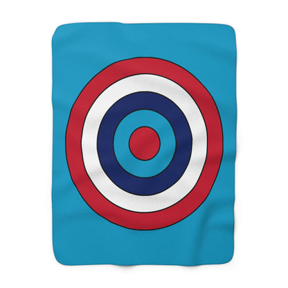 Tuvalu Retro Target Blanket Throw