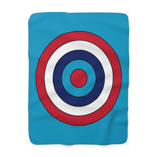 Tuvalu Retro Target Blanket Throw