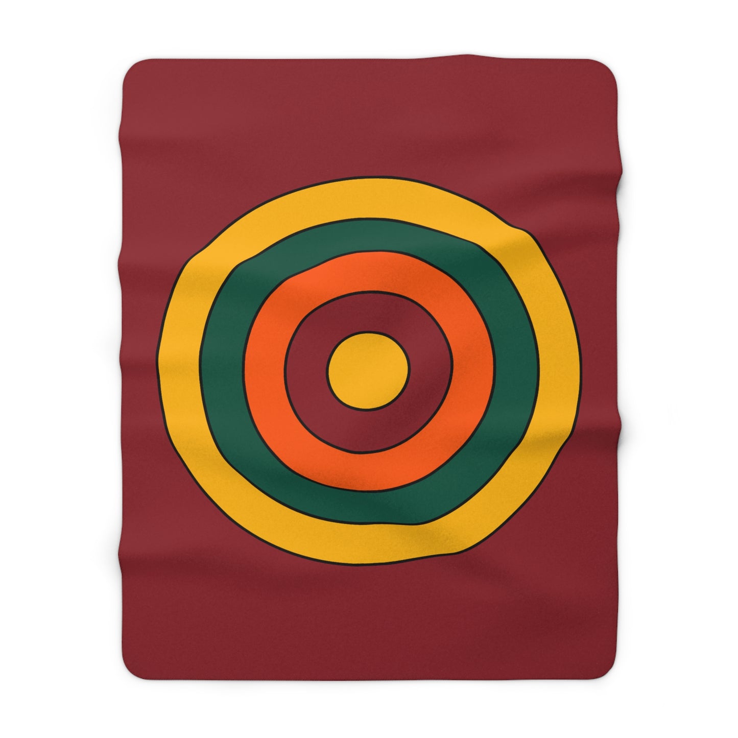 Sri Lanka Retro Target Blanket Throw