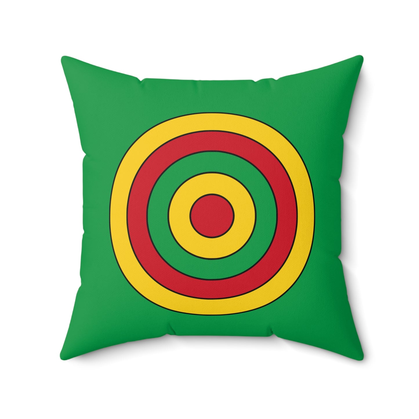 Guinea Bissau Retro Target Cushion Pillow