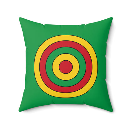 Guinea Bissau Retro Target Cushion Pillow