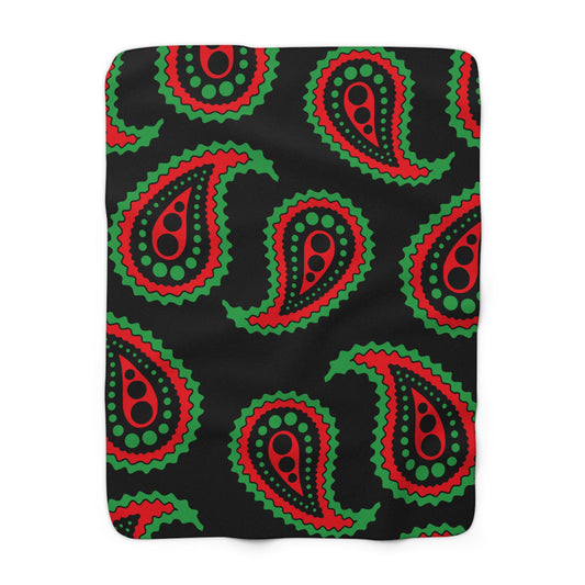 Libya Retro Paisley Blanket Throw