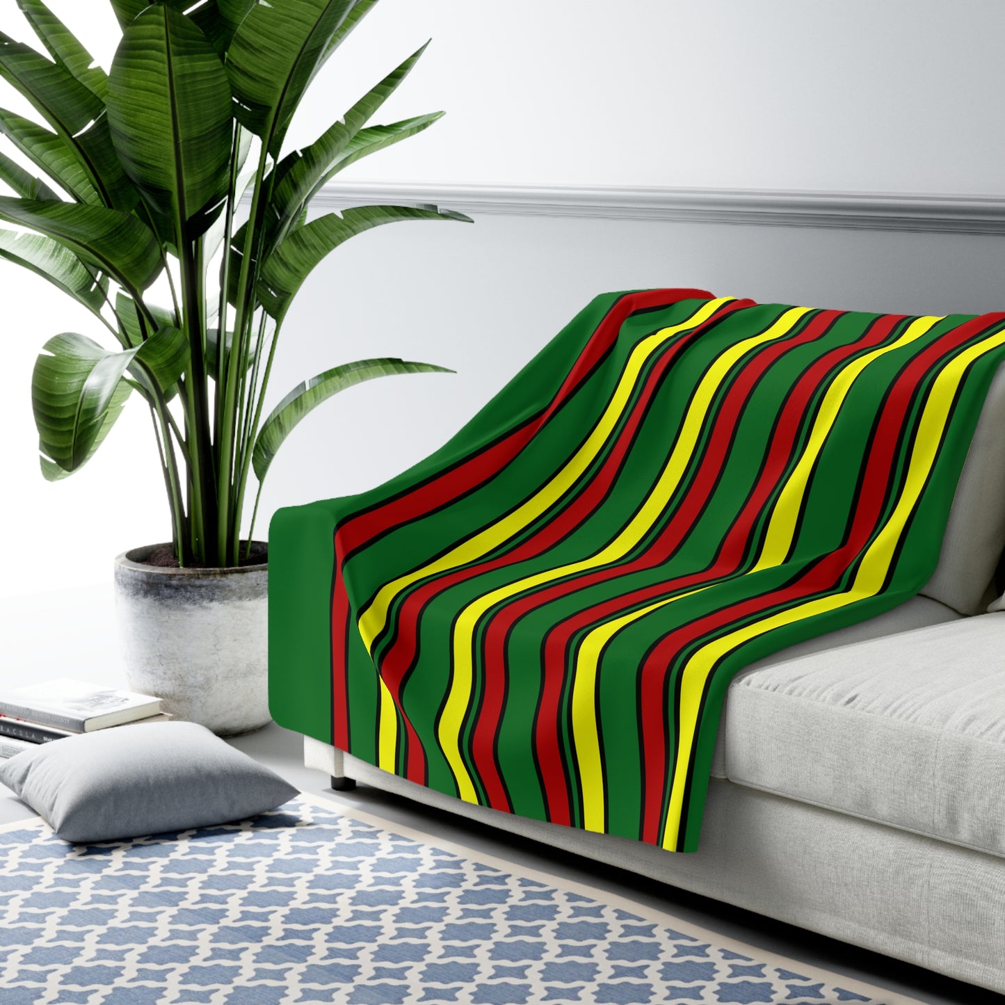 Senegal Retro Stripes Blanket Throw