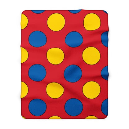 Mongolia Retro Polka Dots Blanket Throw