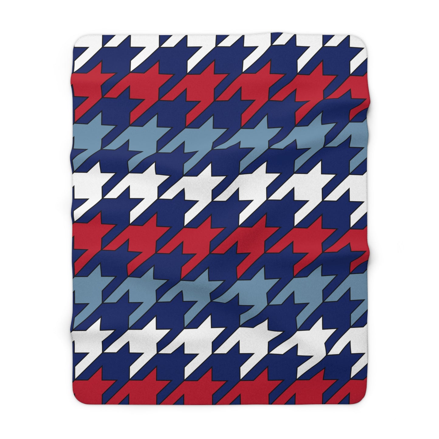 Falkland Islands Retro Houndstooth Blanket Throw