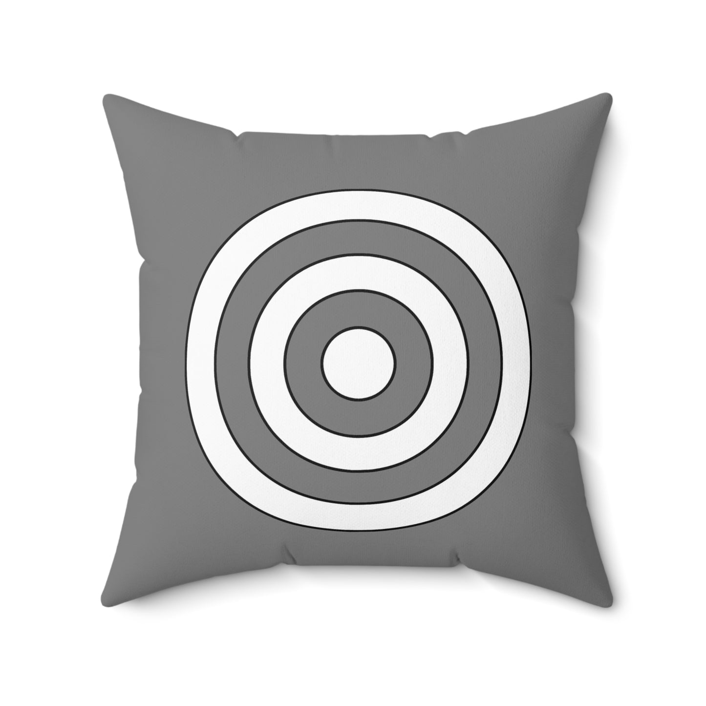 Grey, White Retro Target Cushion Pillow