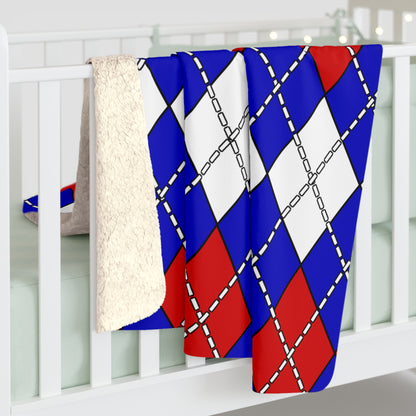 Slovenia Retro Argyle Blanket Throw