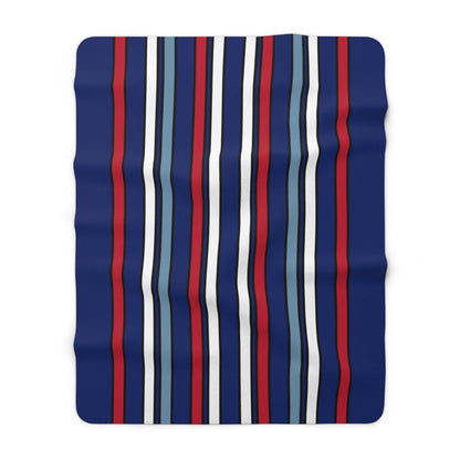 Falkland Islands Retro Stripes Blanket Throw