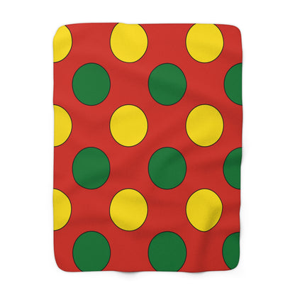 Bolivia Retro Polka Dots Blanket Throw