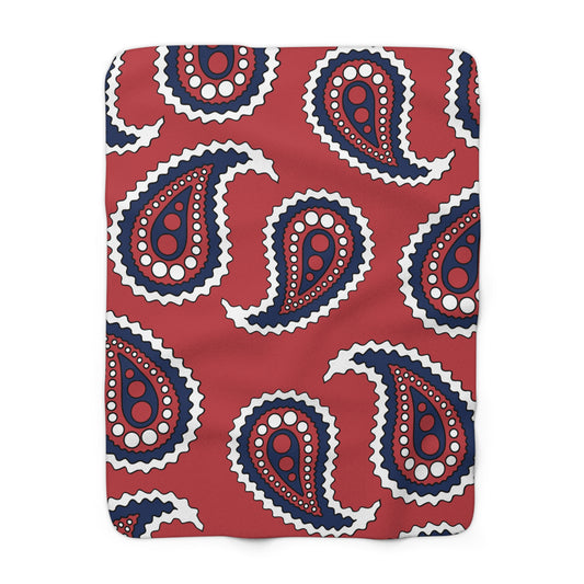 United States Minor Outlying Islands Retro Paisley Blanket Throw