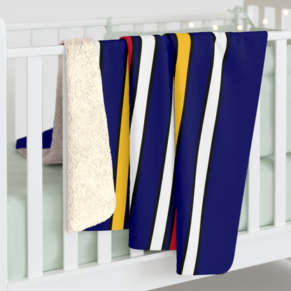 British Virgin Islands Retro Stripes Blanket Throw