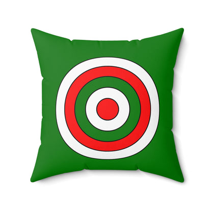 Green, White, Red Retro Target Cushion Pillow