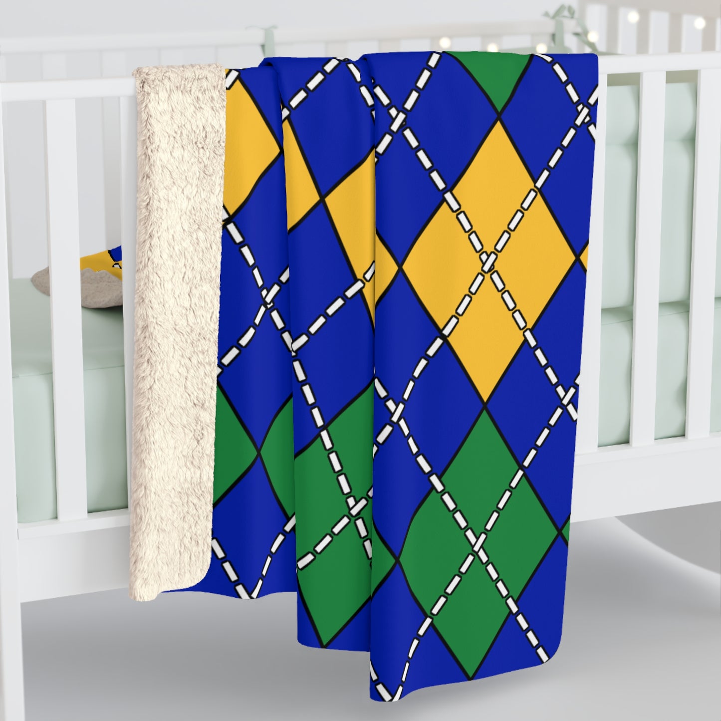 Christmas Island Retro Argyle Blanket Throw