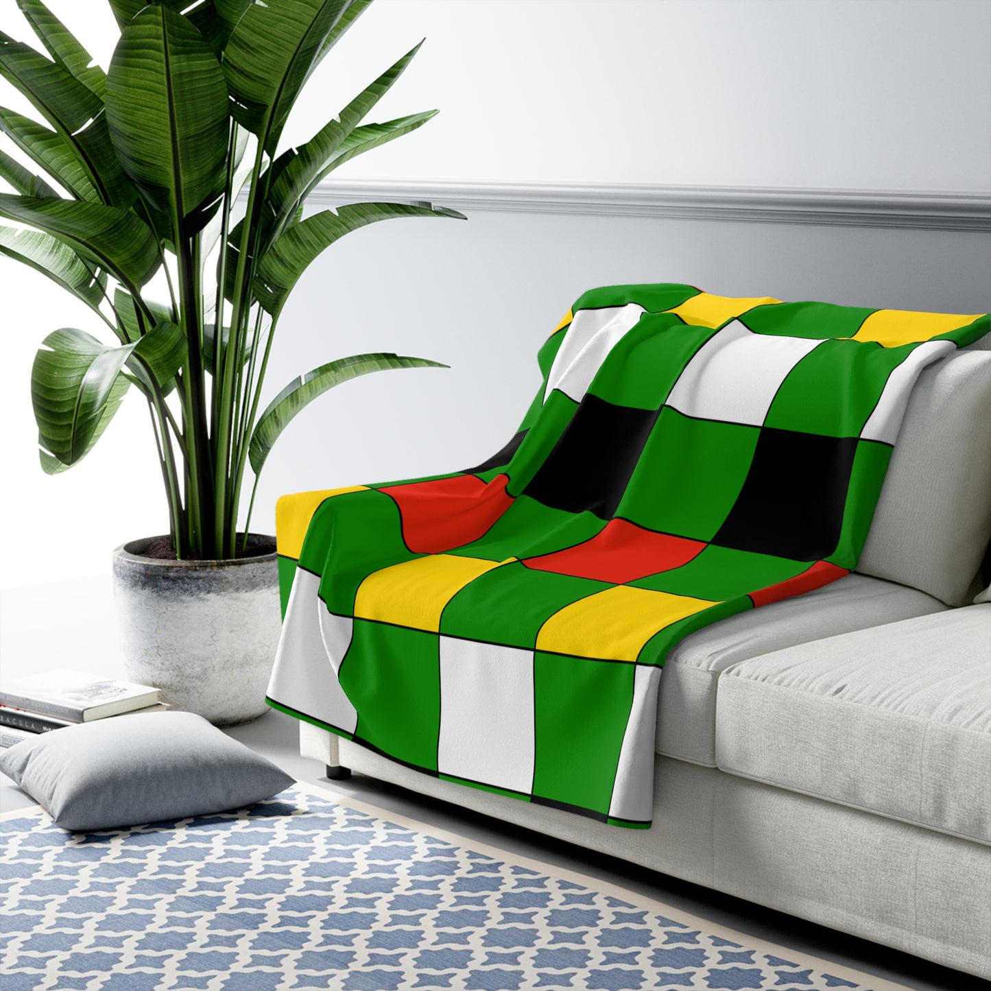 Dominica Retro Check Blanket Throw