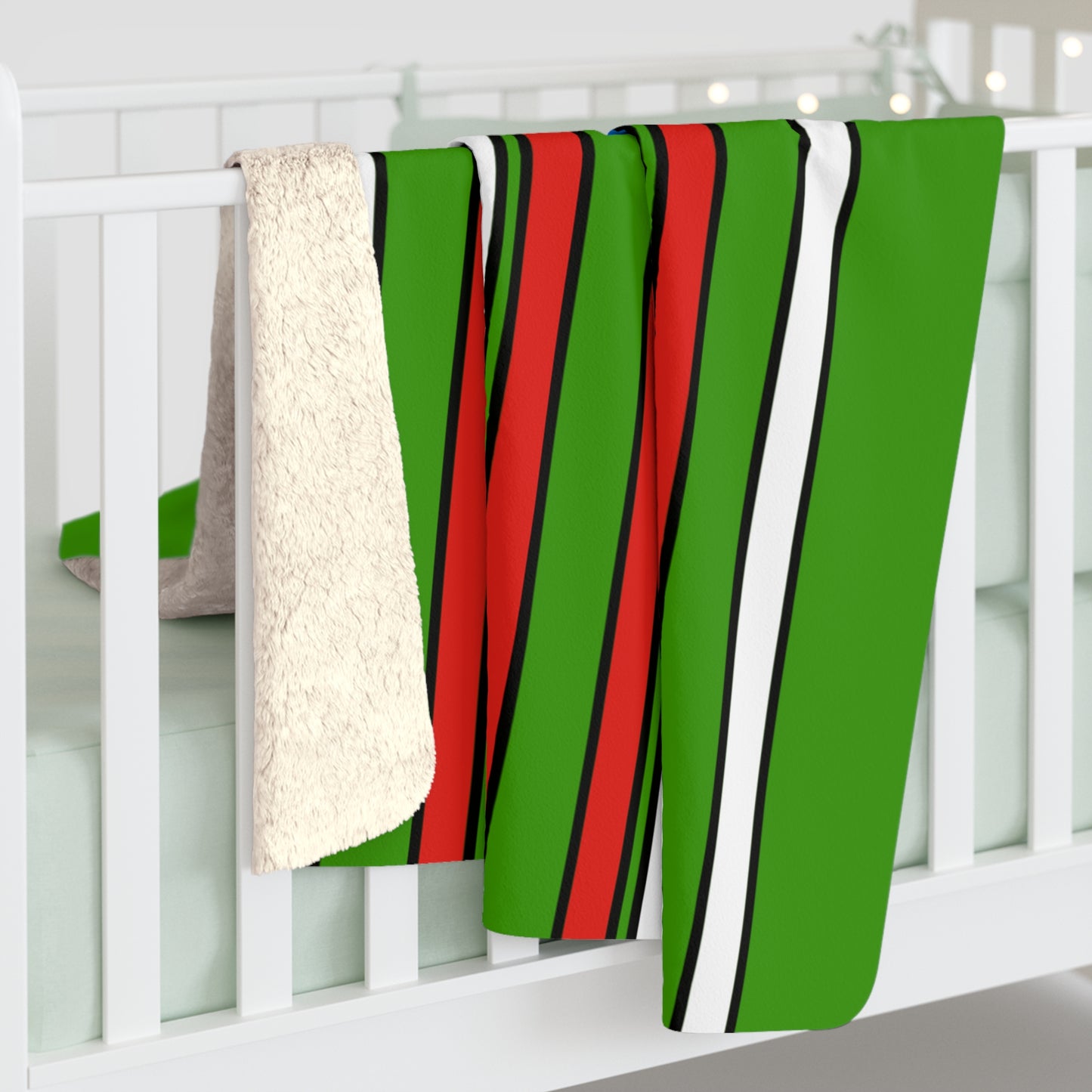 Equatorial Guinea Retro Stripes Blanket Throw