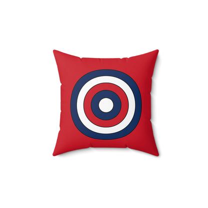 Dominican Republic Retro Target Cushion Pillow