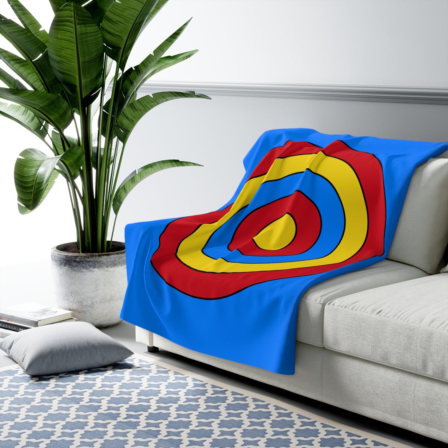 Democratic Republic of the Congo Retro Target Blanket Throw