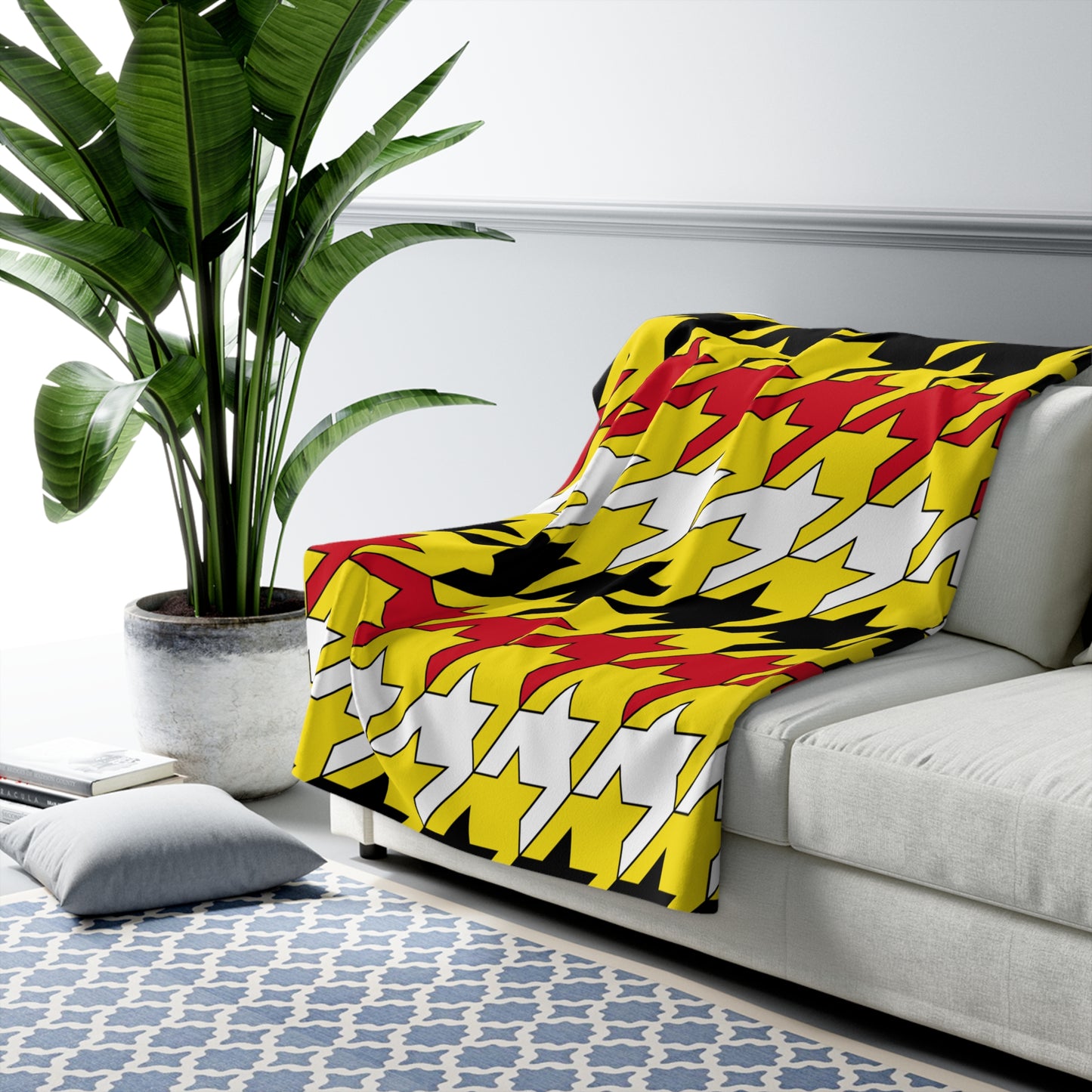Brunei Darussalam Retro Houndstooth Blanket Throw
